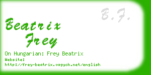 beatrix frey business card